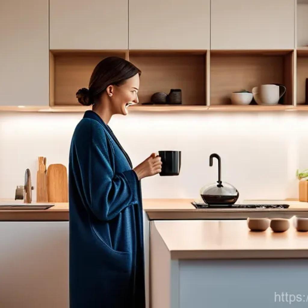 똘똘이 인기 이유 분석 - **Morning Serenity with Smart Home Assistance:** A peaceful morning scene in a modern Italian apartm...