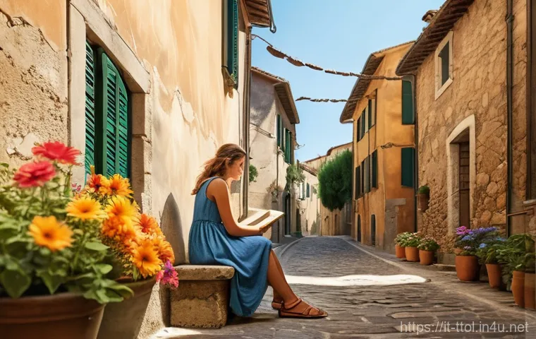 똘똘이 애니메이션 제작 과정 - **Prompt:** A whimsical, sun-drenched alleyway in a picturesque Italian village. A young Italian wom...