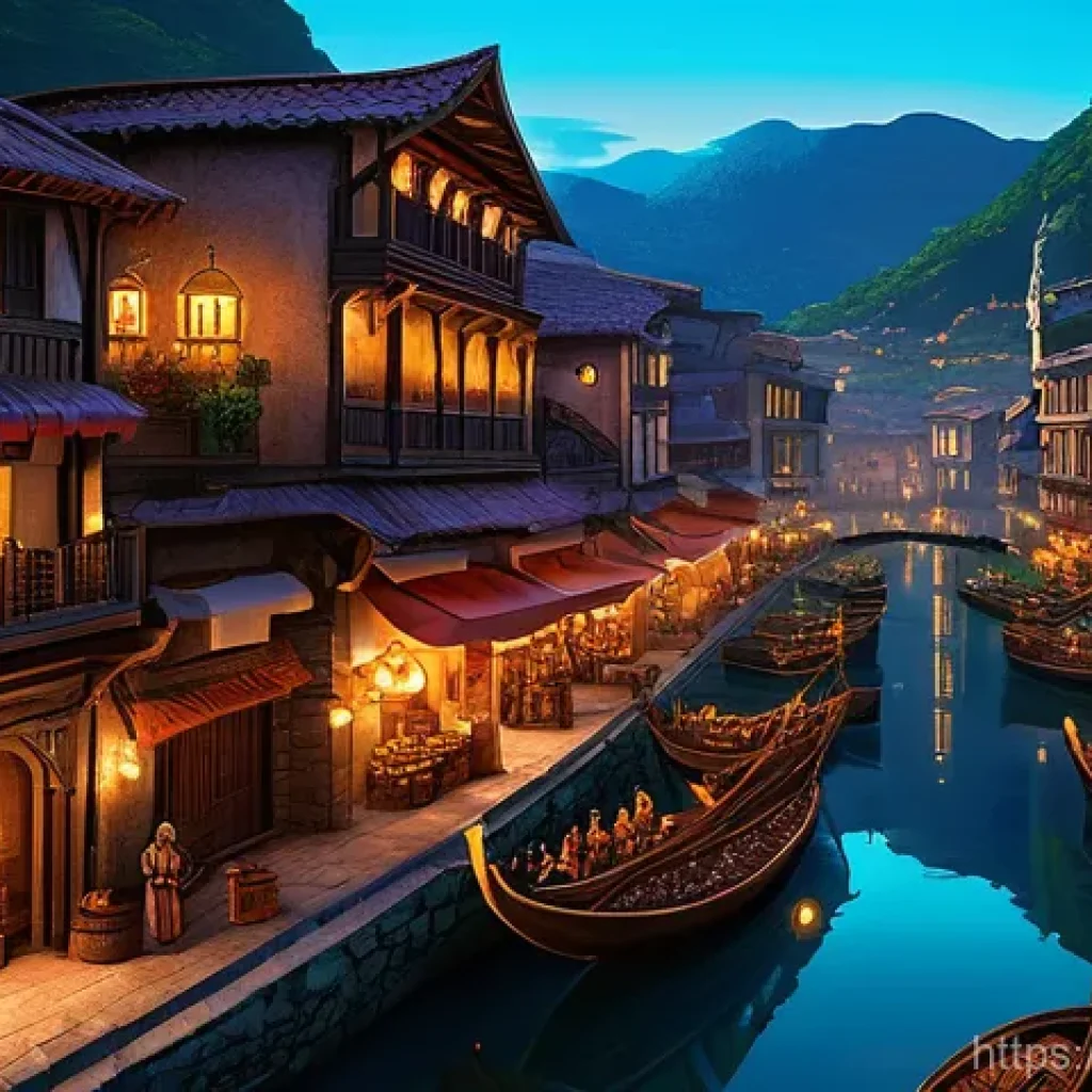 똘똘이 세계관과 판타지 구조 - **Prompt 1: "The Whispering Market of Port Celeste"**
    A highly detailed, wide-angle shot of a bu...